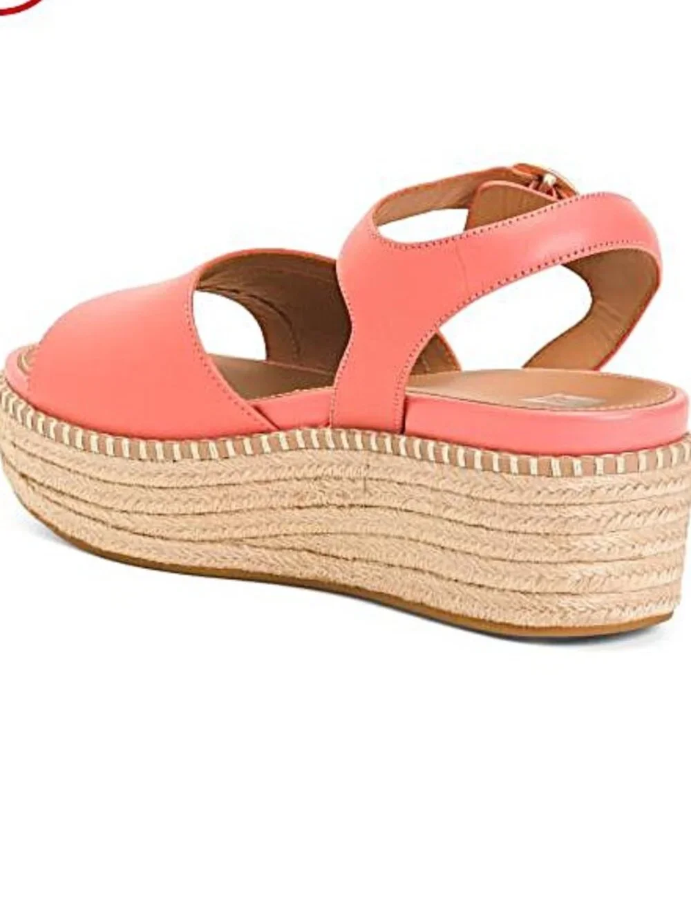 FITFLOP Leather Eloise Espadrille Back Strap Wedge Sandals